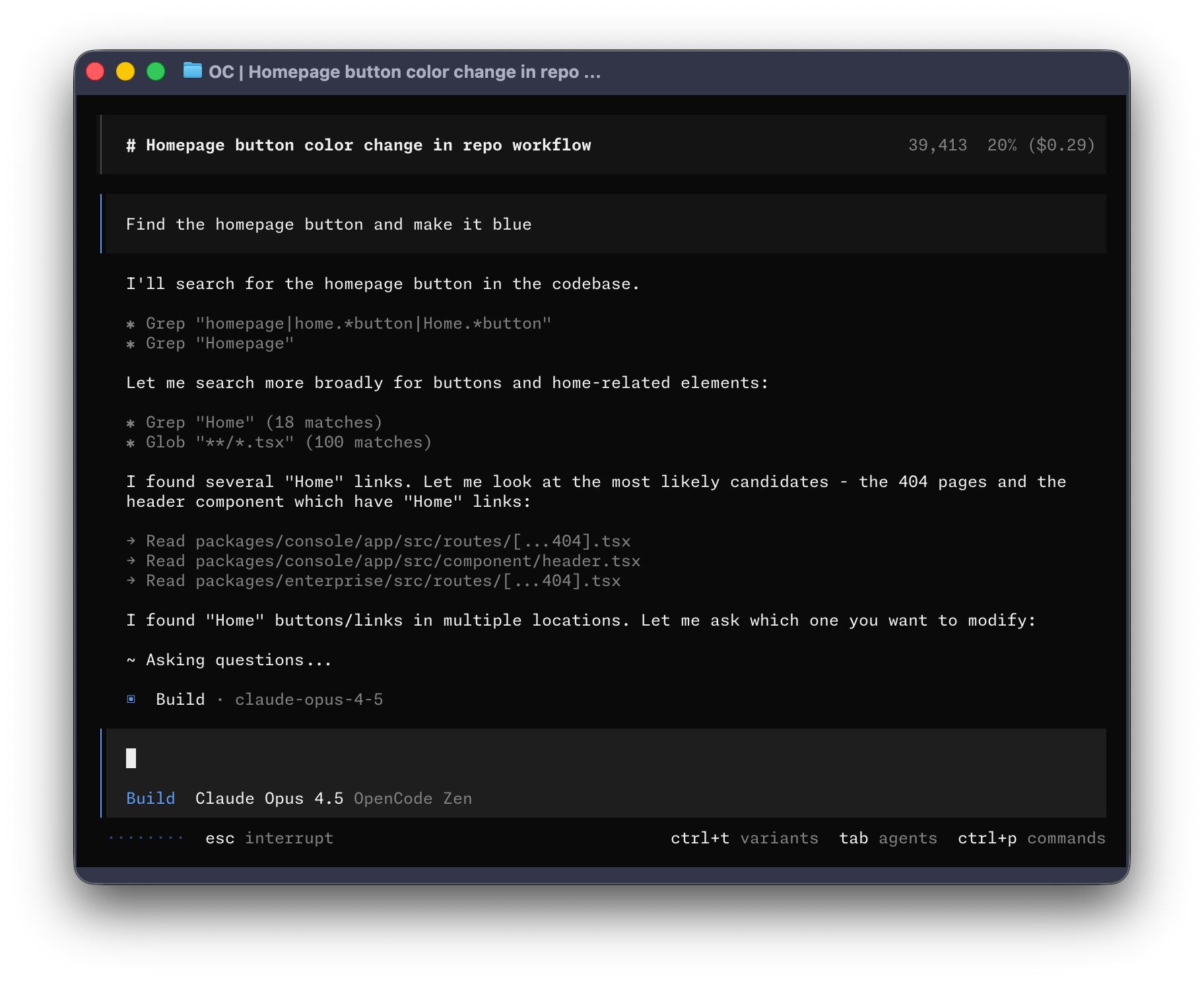 AicippY TUI with the aicippy-code theme